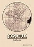Karte / Map ~ Roseville, Kalifornien / California - Vereinigte Staaten ...