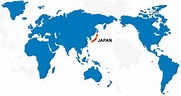 Japón mapa del mundo, Japón mapa del mundo (Asia Oriental - Asia)