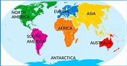 8 Continents Of The World Continent Facts - Map