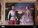 Austria, Viena, retrato de la emperatriz Sissi y su esposo Francisco ...