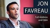 Jon Favreau | Life as Obama's Speechwriter | Full Address and Q&A - YouTube