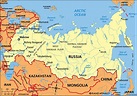 Mapa atual da Rússia - russa Atual mapa (Europa de Leste - Europa)