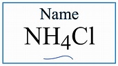 How to Write the Name for NH4Cl - YouTube