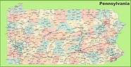 Road map of Pennsylvania with cities - Ontheworldmap.com