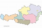 Tolle Österreich Landkarte der Bundesländer und Hauptstädte