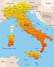 Mapa de ciudades de Italia - OrangeSmile.com