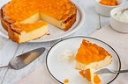 Käsekuchen ohne Boden mit Mandarinen | Rezept - eat.de