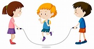 Kids Jumping Rope Vector Art, Icons, and Graphics for Free Download