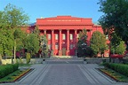 The Red Building of the Kiev National University, Ukraine Stock Image ...