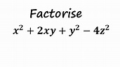 Factorise x^2+2xy+y^2-〖4z〗^2. Factorise x2 + 2xy + y2 -4z2 - YouTube