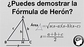 ¿Puedes demostrar la Formula de Heron? - YouTube