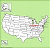 Indianapolis location on the U.S. Map - Ontheworldmap.com