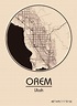 Karte / Map ~ Orem, Utah - Vereinigte Staaten von Amerika / United ...