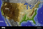 Estados Unidos, mapa en relieve Fotografía de stock - Alamy