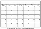 Blank Calendar Template | Free calendar template, Blank monthly ...