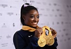 Gymnast Simone Biles Flaunts Her Enviable Figure in Red Swimsuit by the ...