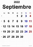 Calendario septiembre 2022 en Word, Excel y PDF - Calendarpedia