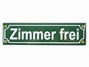 Enamel plaque ZIMMER FREI 8x30 cm Rooms for Rent Sign German | Etsy