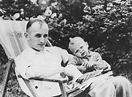 Adolf Eichmann with his son in Prague