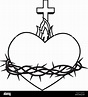 Sagrado Corazón de Jesús, diseño de ilustraciones vectoriales Imagen ...