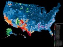 An ethnic map of the United States by county majority - Vivid Maps