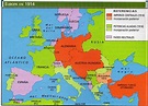 Mapa de Europa antes y después de la I Guerra Mundial