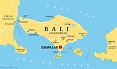 Mapa Político Bali Numa Província E Ilha Da Indonésia Ilustração do ...