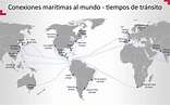 Rutas internacionales maritimas