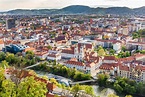 Vista Aérea Del Centro De Ciudad - Graz, Estiria, Austria Foto de ...