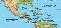 Amerika Qendrore - harta gjeografike e Amerikës Qendrore - Shqipëria ...