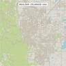 Boulder Colorado US City Street Map Digital Art by Frank Ramspott ...
