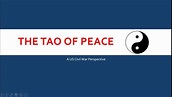The Tao of Peace - YouTube