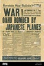 The Honolulu Star Bulletin’s newspaper headline announced war the day ...