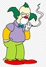 Krusty The Clown Clipart - Krusty The Clown Png,Scary Clown Png - free ...