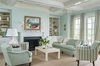 Mint Colored Traditional Living Room - Interiors By Color