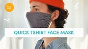 Easy Tshirt face mask tutorial! - YouTube