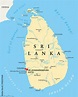 Sri Lanka political map with capitals Sri Jayawardenepura Kotte and ...