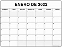 enero de 2022 calendario gratis | Calendario enero