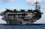 The aircraft carrier USS Harry S. Truman (CVN 75) sits in the Persian Gulf.