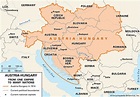 Map of the Austria-Hungary Empire in 1914 | Hungary history, Hungary ...