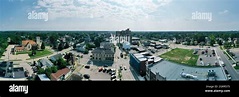 An aerial panorama scene of St Thomas, Ontario, Canada downtown Stock ...