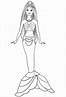 Mermaid Barbie Coloring Page - youngandtae.com in 2020 | Mermaid ...