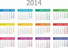 Base de calendário 2014 Png colorido | calendários grátis