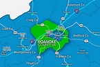 Roanoke Virginia Area Map | Virginia Map