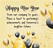 Business New Year Wishes for Customers, Clients & Partner