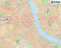 Große detaillierte stadtplan von Bonn