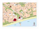 Bournemouth mapa vectorial editable eps illustrator