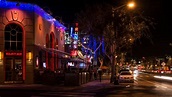 Nightclub strip on Santa Monica Boulevard in West Hollywood, California ...