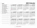 Yearly Calendar 2021 | Free Download and Print