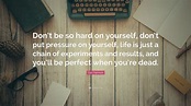 Dan Harmon Quote: “Don’t be so hard on yourself, don’t put pressure on ...